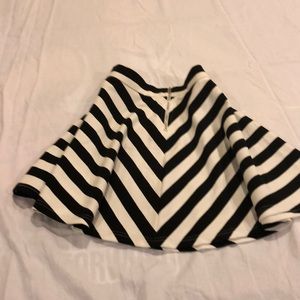 Black and white skater skirt